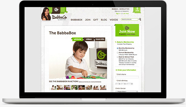 BabbaCo Site on Laptop