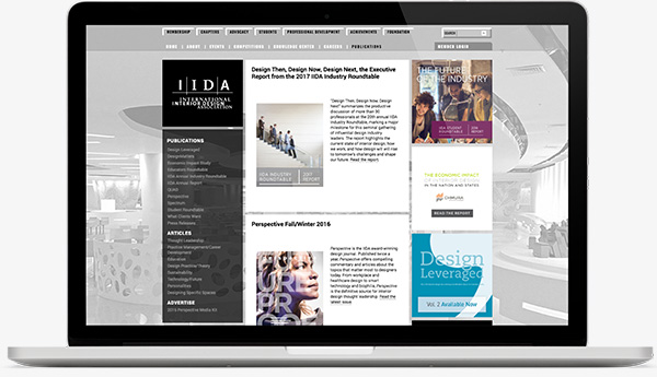 IIDA Site on Laptop